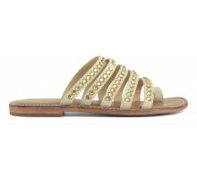 (image for) Negozi Online Multi stripes suede sandal with hotfix F08171824-0276